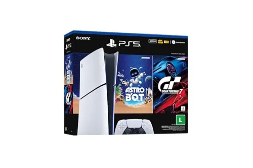 PlayStation®5 Slim Digital 825GB – Pacote ASTRO BOT e Gran Turismo 7 Branco